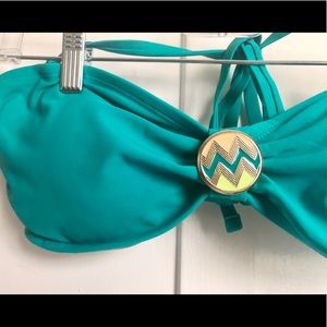 Xhileration bandeau swim top with add on straps!